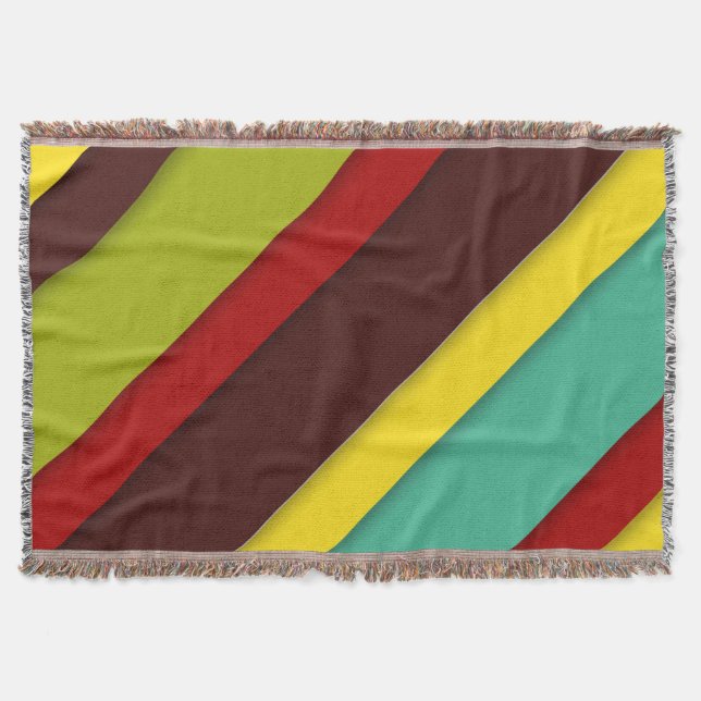 Farbige Diagonalstreifen Decke (Vorderseite)