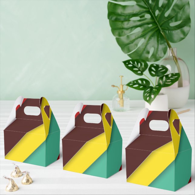 Farbige Diagonalstreifen Geschenkschachtel (Zahlreiche)