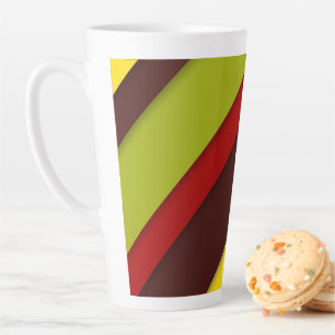 Farbige Diagonalstreifen Milchtasse