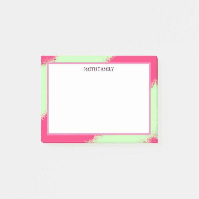 Farbige Diagonalstreifen Retro Post-it Klebezettel (Vorderseite)
