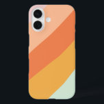 Farbige Diagonalstreifen Retro Sweet Candy Pasty iPhone 16 Hülle<br><div class="desc">Ein lustiges Retro geometrisches diagonales Streifen Grafik-Design in einer niedlichen Farbpalette von Orange,  Gelb,  Pfirsich,  Korallen,  Pastellrosa und Minzgrün.</div>