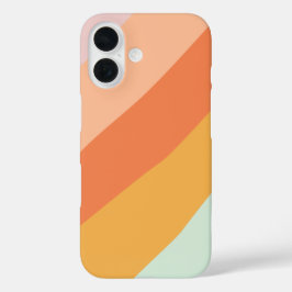 Farbige Diagonalstreifen Retro Sweet Candy Pasty iPhone 16 Hülle