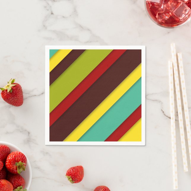 Farbige Diagonalstreifen Serviette (Beispiel)