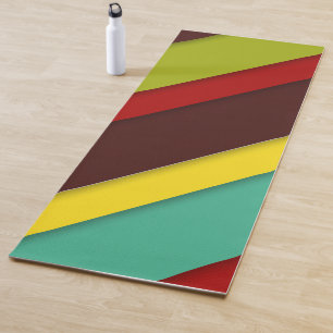Farbige Diagonalstreifen Yogamatte