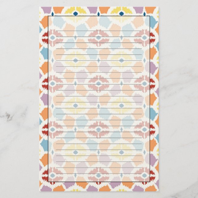 Farbige Diamanten, geometrisch Briefpapier (Vorderseite)