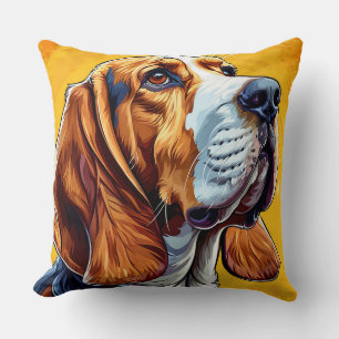 Farbige digitale Kunstwerke eines Beagle-Hundes Kissen