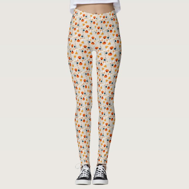 Farbige Ditsy-Blume Leggings (Vorderseite)