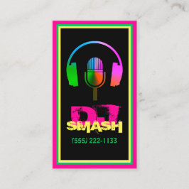 Farbige DJ Musical Music Studio Card Visitenkarte