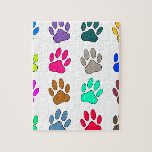 Farbige Dog Paw Print Patches