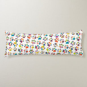 Farbige Doggie Paws Kissen