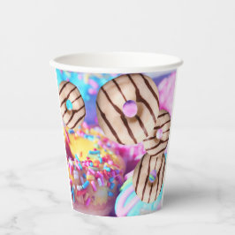Farbige Donut Style Party Paper Cup Pappbecher