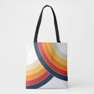 Farbige Doppelbögen im Retro-Stil Tasche