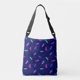 Farbige Dragonfly-Muster-Crossbody-Beutel Tragetaschen Mit Langen Trägern