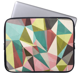 Farbige Dreiecke, Abstrakte geometrische Formen. Laptopschutzhülle