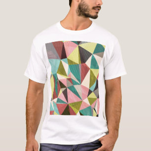 Farbige Dreiecke, Abstrakte geometrische Formen. T-Shirt