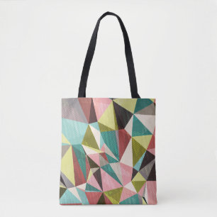 Farbige Dreiecke, Abstrakte geometrische Formen. Tasche