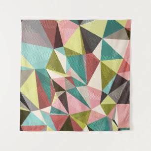 Farbige Dreiecke, Abstrakte geometrische Formen. Wandteppich