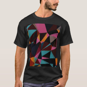Farbige Dreiecke Abstrakter geometrischer Hintergr T-Shirt