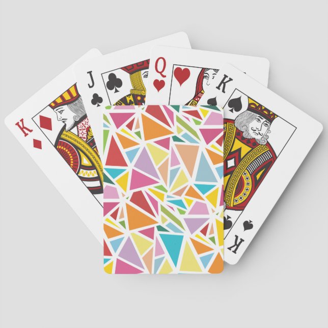 Farbige Dreiecke Spielkarten (Rückseite)