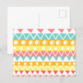 Farbige Dreiecke und Kreise Postkarte