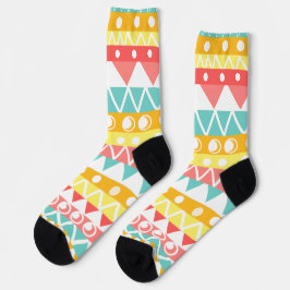 Farbige Dreiecke und Kreise Socken