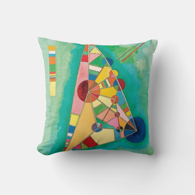 Farbige Dreiecke von Wassil Kandinsky Kissen (Vorderseite)