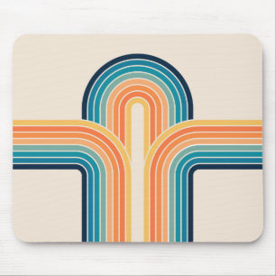 Farbige dreifache Retro Bögen Mousepad
