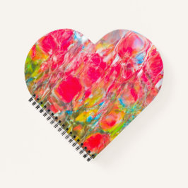 Farbige dunkelrosa und grüne abstrakt notizbuch