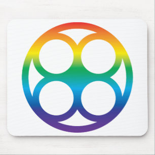 Farbige Dyslexie-Symbol Regenbogen-Kreis-Kunst Mousepad