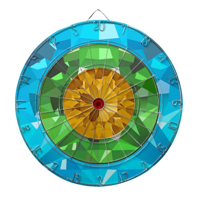 Farbige Edelsteine Dartscheibe (vorne)