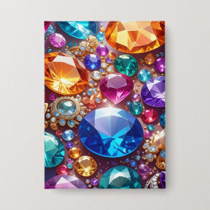 Farbige Edelsteine & Juwelen Button