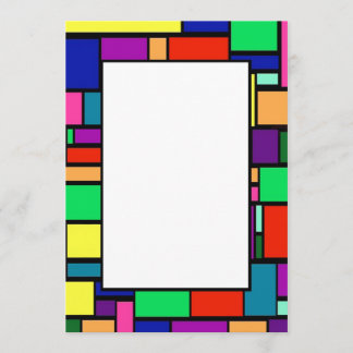 Farbige Einladung der Quadrat-Grenze1