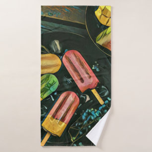 Farbige Eis-Kegel-Popsität Badhandtuch Set