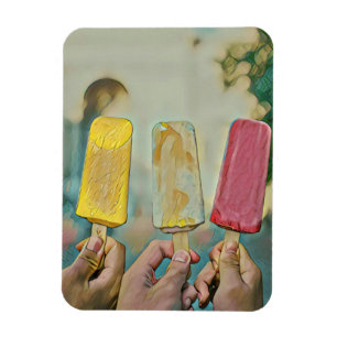 Farbige Eis-Populationen Magnet