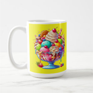 Farbige Eisbecher-Sundae – Süße Dessert-Illustrati Kaffeetasse