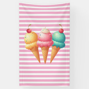 Farbige Eiscreme Banner