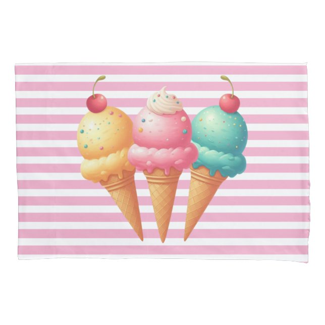 Farbige Eiscreme Kissenbezug (Vorderseite)