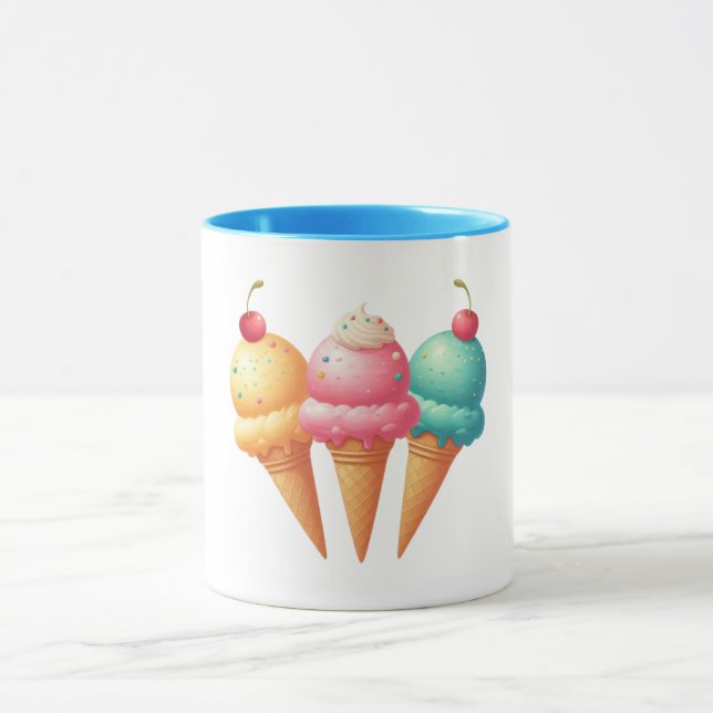 Farbige Eiscreme Tasse (Zentrum)
