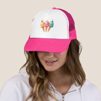 farbige Eiscreme Truckerkappe