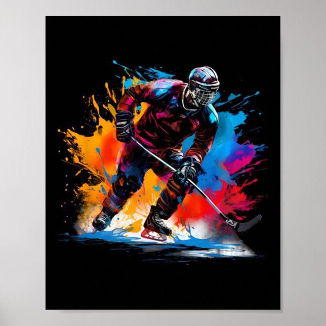 Farbige Eishockey  Poster (Vorne)