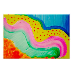 Farbige eklektische Malerei Moderne Dynamik Kunst Poster