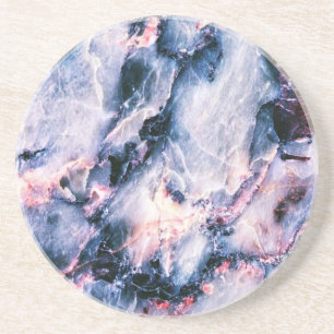 Farbige Elegante Marmor Weiß Blau und Rosa Sandstein Untersetzer