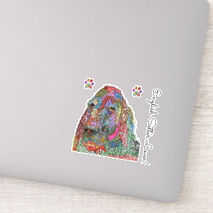Farbige englische Setter Lover Vinyl Stickers Aufkleber