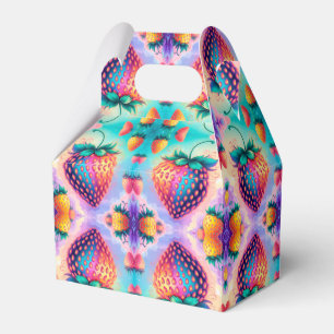 Farbige Erdbeere Geschenkschachtel