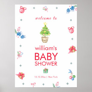 Farbige Es ist kalt draußen Baby Shower Willkommen Poster