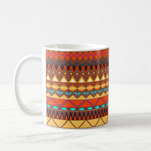 Farbige ethnisch nahtlose Stammes-Muster. Kaffeetasse