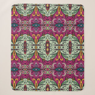 Farbige ethnisch nahtlose Stammesmuster Sherpadecke