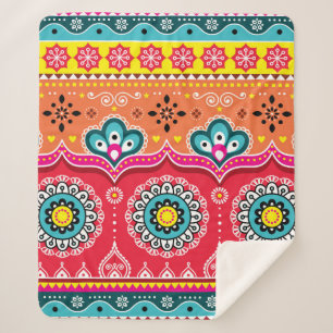 Farbige ethnisch nahtlose Stammesmuster Sherpadecke