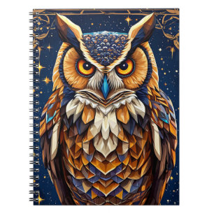 🦉 Farbige Eule Geschenk Für Vogel Liebhaber Natur Notizblock