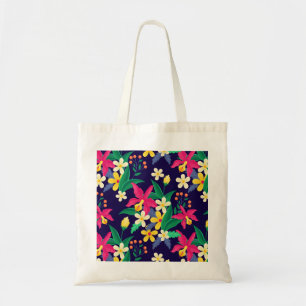 Farbige exotische Blumen-Blatt-Muster-23021 Tragetasche